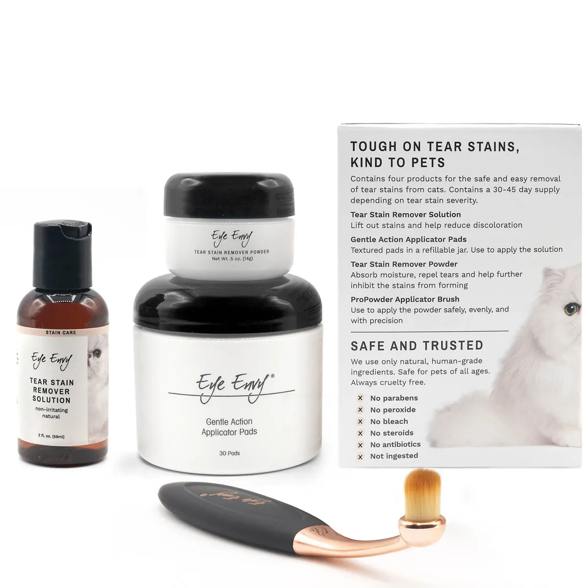 Cat Tear Stain Remover Starter Kit with Brush — photo 2